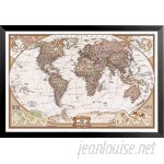 Bloomsbury Market 'National Geographic Map Executive Style' Rectangle Framed Print BLMT8147