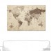 Charlton Home 'Distressed World Map' Rectangle Graphic Art Print on Canvas CHRL8210