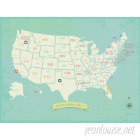 Children Inspire Design My Travels Personalized USA Map Graphic Art CIJ1289