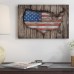 East Urban Home 'American Wood Flag' Graphic Art on Wrapped Canvas ESTN7064
