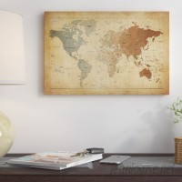 East Urban Home 'Map of the World III' Graphic Art Print ESRB6930