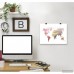 East Urban Home 'Pink World Map' by Ikonolexi Framed Graphic Art Print EUHG3103