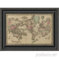 East Urban Home 'World Map' Framed Print EUAH2843