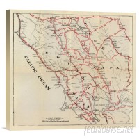East Urban Home California - Sonoma, Marin, Lake, and Napa Counties, 1896' Print on Canvas EABP7755