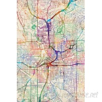 East Urban Home Urban Rainbow Street Map Series: Atlanta, Georgia, USA Graphic Art on Wrapped Canvas USSC7050