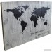 Ebern Designs 'World Map The Best Journeys Take You Home' Graphic Art Print on Wood FSHM1409
