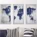 PicturePerfectInternational Moody Blue World by BY Jodi 3 Piece Framed Painting Print Set FCAC3209