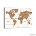 Union Rustic 'Distressed World Map' Graphic Art Print on Canvas UNRS5128