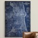 WexfordHome 'Chicago Map Blue' Graphic Art Print on Wrapped Canvas WEXF2178