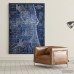 WexfordHome 'Chicago Map Blue' Graphic Art Print on Wrapped Canvas WEXF2178