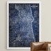 WexfordHome 'Chicago Map Blue' Graphic Art Print on Wrapped Canvas WEXF2179