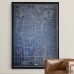 WexfordHome 'Chicago Sketch Map' Graphic Art Print on Wrapped Canvas in Blue WEXF2128