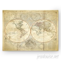 WexfordHome 'Vintage World Map II' Graphic Art Print on Wrapped Canvas in Beige WEXF2191