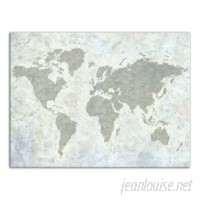 Williston Forge 'Neutral World Map' Acrylic Painting Print on Canvas WLFR3576