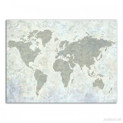 Williston Forge 'Neutral World Map' Acrylic Painting Print on Canvas WLFR3576