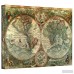 World Menagerie Treasure Map' Framed Graphic Art Print on Canvas WDMG1006