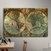World Menagerie Treasure Map' Framed Graphic Art Print on Canvas WDMG1006