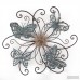 AdecoTrading Flower and Butterfly Urban Design Metal Wall Décor ADEC2672