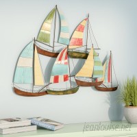 Beachcrest Home Metal Alloy Boat Wall Decor BCHH8249