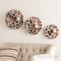 Wildon Home ® Jarvis 3 Piece Metal Sphere Sculpture Wall Décor Set CST43304