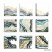 Everly Quinn 'Geode Abstract Waves' 9 Piece Canvas Wall Art Set EYQN4089