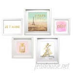 Willa Arlo Interiors 'Je T'aime Paris Collage' 5 Piece Framed Graphic Art Set WRLO1678