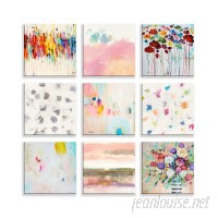 Wrought Studio 'Vibrant Multicolor' 9 Piece Graphic Art Print on Wrapped Canvas BDEE4389