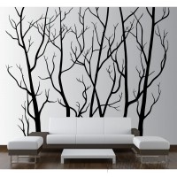Innovative Stencils Tree Forest Branches with Birds Wall Decal ISTC1027
