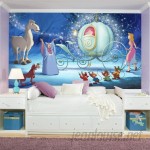 Room Mates Disney Princess Cinderella Carriage Chair Rail Prepasted Wall Mural RZM3054