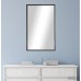 Darby Home Co Rectangle Black Metal Wall Mirror DBYH5338
