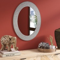 World Menagerie Mosaic Oval Accent Wall Mirror WLDM4927