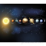 Brewster Home Fashions Planets 8' x 118" 6 Piece Wall Mural Set BZH9277
