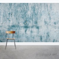 Wallums Wall Decor Chipped Blue Concrete 8' x 144 3 Piece Wall Mural WWDR1132