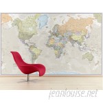 Waypoint Geographic Giant World Map 62.2' x 91.3" Wall Mural WPGC1092