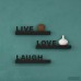Wrought Studio Howton 3 Piece Live, Love, Laugh Floating Shelf Set VKGL1783