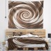 East Urban Home Abstract Chocolate and Milk Candy Spiral Design Tapestry ERBP3952