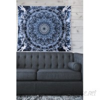 East Urban Home 'Tie-Dye Mandala Jain Blue' by Nina May Wall Tapestry HOBX3311