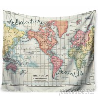East Urban Home Catherine Holcombe Adventure Awaits World Map Tapestry and Wall Hanging ETHF8567