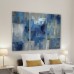 George Oliver 'Blue Morning' Acrylic Painting Print Multi-Piece Image on Gallery Wrapped Canvas GOLV2722