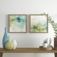 Ivy Bronx 'My Greenhouse Abstract IV' 2 Piece Framed Watercolor Painting Print Set IVBX5885