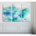 Ivy Bronx 'Teal Marble' Acrylic Painting Print Multi-Piece Image on Wrapped Canvas IVBX2803