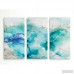 Ivy Bronx 'Teal Marble' Acrylic Painting Print Multi-Piece Image on Wrapped Canvas IVBX2803