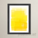 Mercury Row Libra 'Yellow Ombre' Framed Graphic Art Print MCRR4201