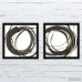 Orren Ellis 'Gilded Enso I' 2 Piece Framed Acrylic Painting Print Set ORNL1091