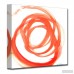 Wade Logan 'Orange Swirl II' Framed Print on Canvas in Orange/White WLGN7453