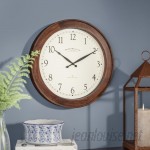 Three Posts Lebouef 16" Round Wooden Wall Clock TRPT3373