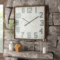 Union Rustic Oversized Louie Square Wood Wall Clock UNRS6631