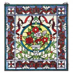 Design Toscano Panier des Fleurs Stained Glass Window TXG8633