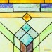 Fleur De Lis Living Stained Glass Geometric Window Panel FDLV3135