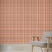 August Grove Hinshaw Milk and Cookies Plaid 4' L x 24 W Peel and Stick Wallpaper Panel NDN14897